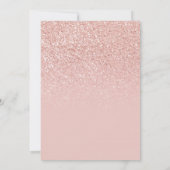 Pastel Rose Gold Blush Ombre Glitzer Save the Date Einladung (Rückseite)