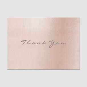 Pastel Rose Gold Blush Pink Grau Vielen Dank Seidenpapier