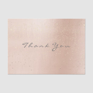 Pastel Rose Gold Confetti Gray Vielen Dank Seidenpapier