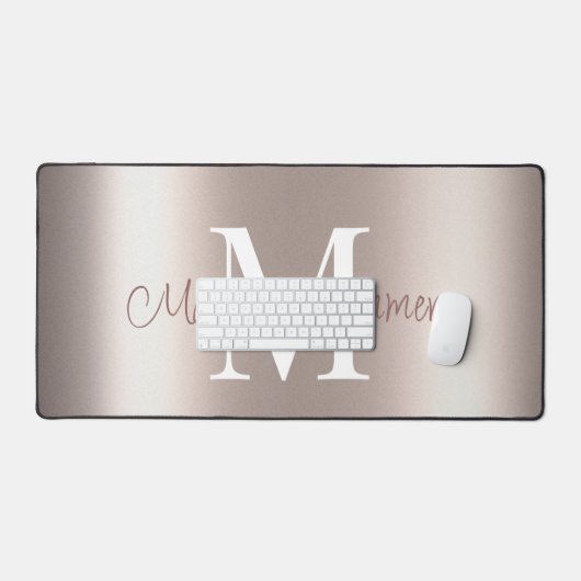 Pastel Rose Gold Fossil Schreibtischunterlage (Tastatur & Maus)