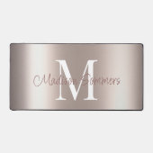 Pastel Rose Gold Fossil Schreibtischunterlage (Vorderseite)