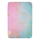PASTEL ROSE GOLD MARBLE PATTERN BAD MAT BADEMATTE (Vorderseite Vertikal)