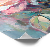 Pastel-Rose Moderne Abstrakte Malerei Poster (Ecke)