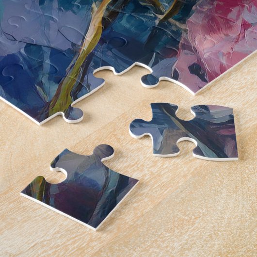 Pastel-Rose Moderne Abstrakte Malerei Puzzle (Seite)