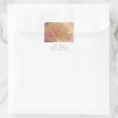 Pastel-Rose Quadratischer Aufkleber (Tasche)