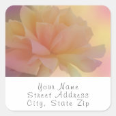 Pastel-Rose Quadratischer Aufkleber (Vorderseite)