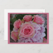 Pastel Rose und Hydrangea Blume DIY Postkarte (Vorne/Hinten)