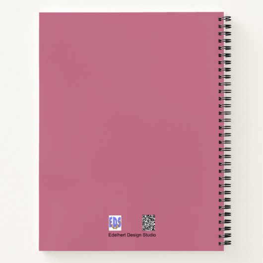 Pastel-Rose und Hydrangea-Blume-Notebook Notizblock (Rückseite)