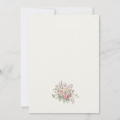 Pastel Roses Shabby Chic Wedding  Einladung (Rückseite)