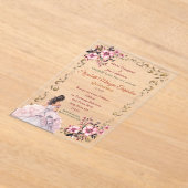 Pastel Rosewater Blush Pink Quinceañera Acryleinladungen (Ablage )