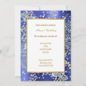 PASTEL ROYAL BLUE TEXTURED HOLOGRAPHIC INVITATION EINLADUNG (Vorderseite)