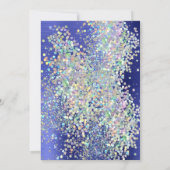 PASTEL ROYAL BLUE TEXTURED HOLOGRAPHIC INVITATION EINLADUNG (Rückseite)