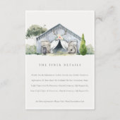 Pastel Rustic Barnyard Farm Thema Hochzeit Details Begleitkarte (Vorderseite)