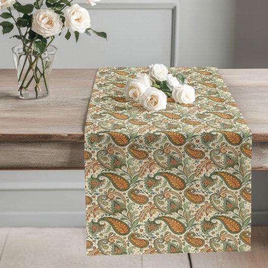 Pastel Rustic Paisley Boho Akzent für Ihren Tisch Großer Tischläufer