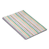 Pastel Rustic Striped Notizblock (Rechte Seite)