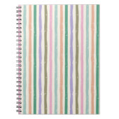 Pastel Rustic Striped Notizblock (Vorderseite)
