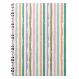 Pastel Rustic Striped Notizblock