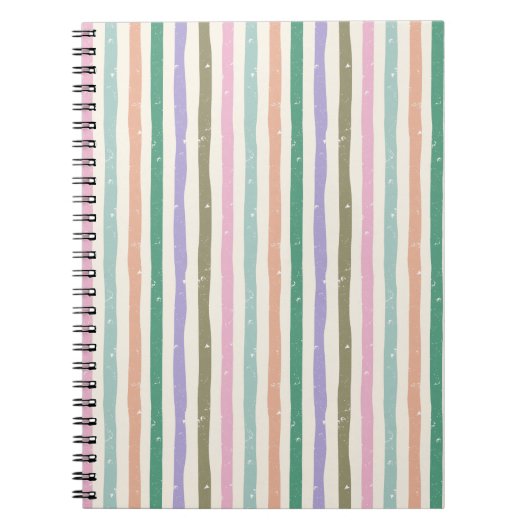 Pastel Rustic Striped Notizblock (Vorderseite)