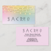 *~* Pastel SACRED String Lights Psychische Reiki Visitenkarte (Vorne/Hinten)