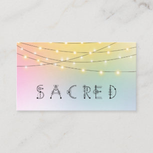 *~* Pastel SACRED String Lights Psychische Reiki Visitenkarte