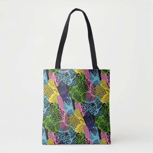 Pastel Safari Animal Print Tasche (Vorderseite)