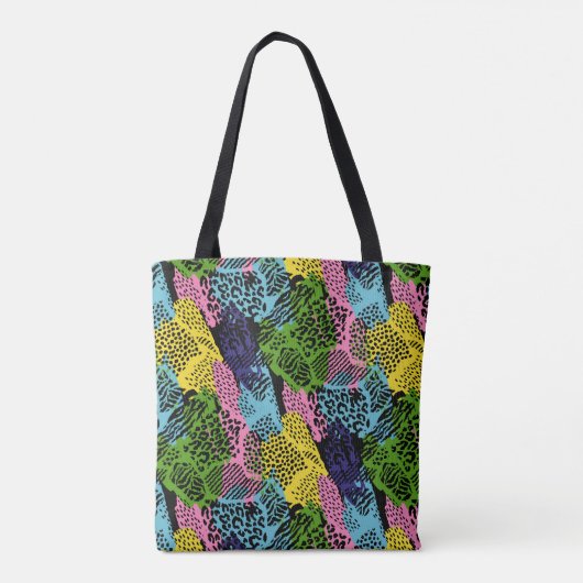 Pastel Safari Animal Print Tasche (Rückseite)