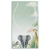 Pastel Safari Jungle Geschenktasche für Kinder Kleine Geschenktüte (Rückseite)