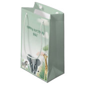 Pastel Safari Jungle Geschenktasche für Kinder Kleine Geschenktüte (Vorderseite Schrägansicht)
