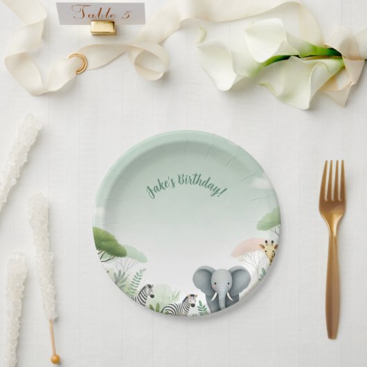 Pastel Safari Jungle Paper Teller für das Party vo (Hochzeit)