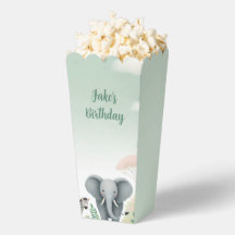 Pastel Safari Jungle Popcorn Gefälligkeitsboxen