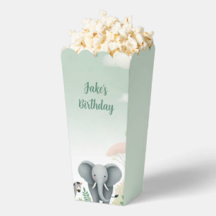 Pastel Safari Jungle Popcorn Gefälligkeitsboxen Geschenkschachtel