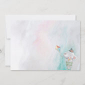 Pastel Safari Tiere Personalisiert Babydusche Einladung (Rückseite)