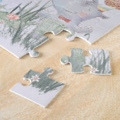 Pastel Safari Tiere Personalisiert Geburtstagspart Puzzle (Seite)