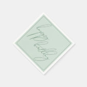 Pastel Sage Birthday Serviette (Ecke)