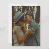 Pastel Sage & Blush Peony Couple Foto Wedding Einladung (Rückseite)