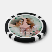 Pastel Sage Green Floral Elegantes Engagment Hochz Pokerchips (Einzeln)