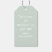 Pastel Sage Green Geschenkanhänger (Vorderseite)