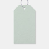 Pastel Sage Green Geschenkanhänger (Rückseite)