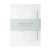 Pastel Sage Green Personalisiert Wedding Einladungsbanderole (Vorderseite Beispiel)