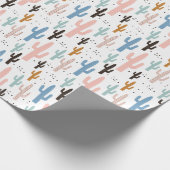Pastel Saguaro Cactus Pattern Geschenkpapier (Ecke)