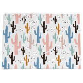 Pastel Saguaro Cactus Pattern Große Geschenktüte (Vorderseite)
