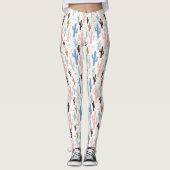 Pastel Saguaro Cactus Pattern Leggings (Vorderseite)