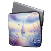 Pastel Sailboat Coastal Dreamscape Laptopschutzhülle (Vorderseite Links)