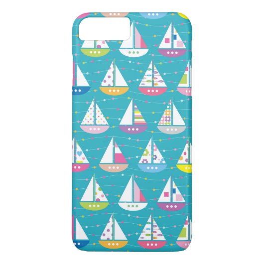 Pastel-Sailboat-Muster Case-Mate iPhone Hülle (Rückseite)