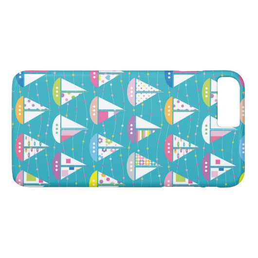 Pastel-Sailboat-Muster Case-Mate iPhone Hülle (Rückseite (Horizontal))