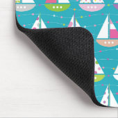 Pastel-Sailboat-Muster Mousepad (Ecke)