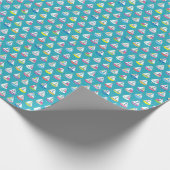 Pastel Sailboat Pattern Geschenkpapier (Ecke)