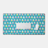 Pastel Sailboat Pattern Schreibtischunterlage (Tastatur & Maus)