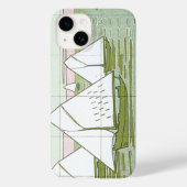 Pastel Sailboats Imitate Tile iPhone Case (Rückseite)