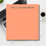 Pastel Salmon Einzigartige Geschenke für Personali Notizblock<br><div class="desc">Pastel Lachs Einfach,  einzigartig,  sauber Personalisierter Notepad. Lässiger Handschriftentext. Notepad-Vorlage. Fügen Sie Ihren Vornamen,  Nachnamen,  Anfangsbuchstaben hinzu. Personalisieren Sie Ihre individuelle Verwendung. Klicken Sie auf die Schaltfläche "Anpassen",  um die Hintergrundfarbe,  die Schriftart-Stile und die Schriftart-Farbe zu ändern.</div>